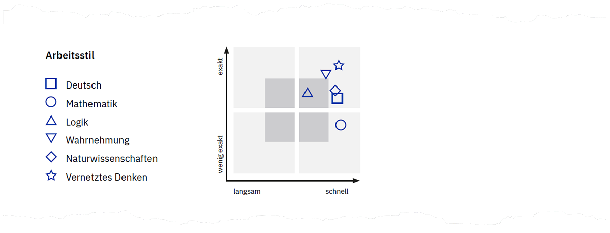 Abbildung 5. Arbeitsstildiagramm auf Seite 3 der Auswertung.