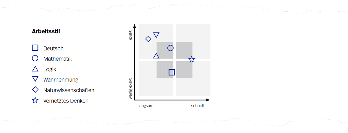 Abbildung 5. Arbeitsstildiagramm auf Seite 3 der Auswertung.