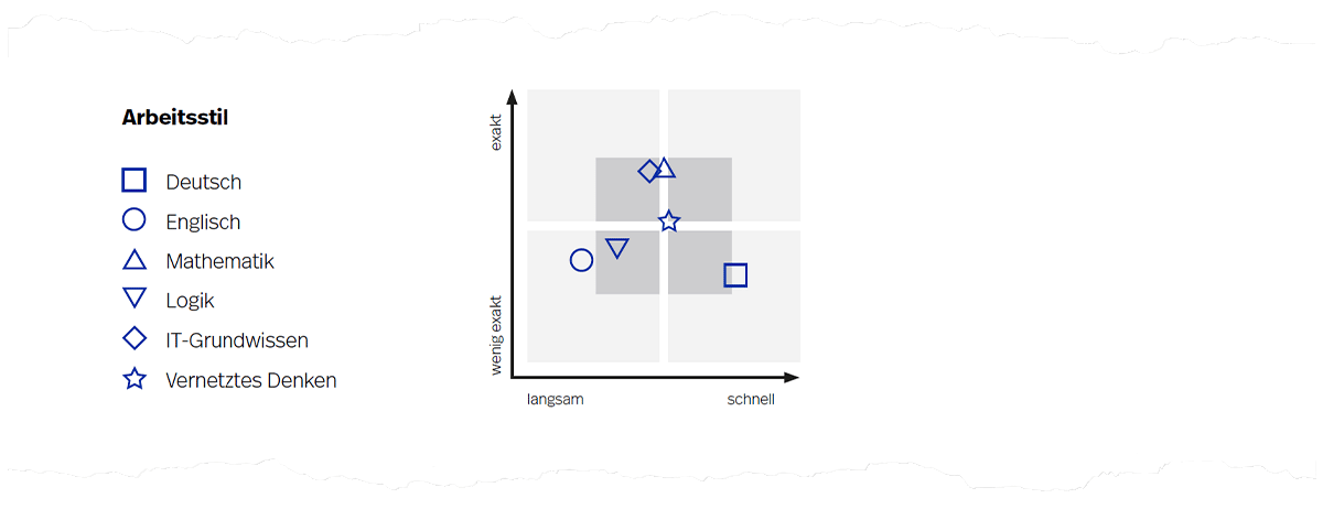 Abbildung 5. Arbeitsstildiagramm auf Seite 3 der Auswertung.