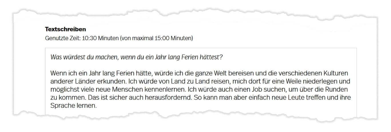 Aufgabe Textschreiben auf Seite 4