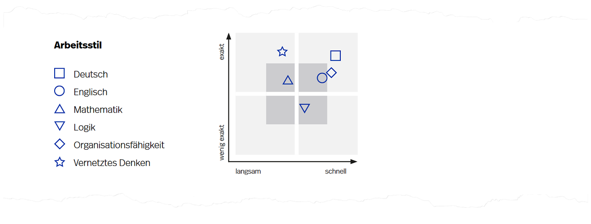 Abbildung 5. Arbeitsstildiagramm auf Seite 3 der Auswertung