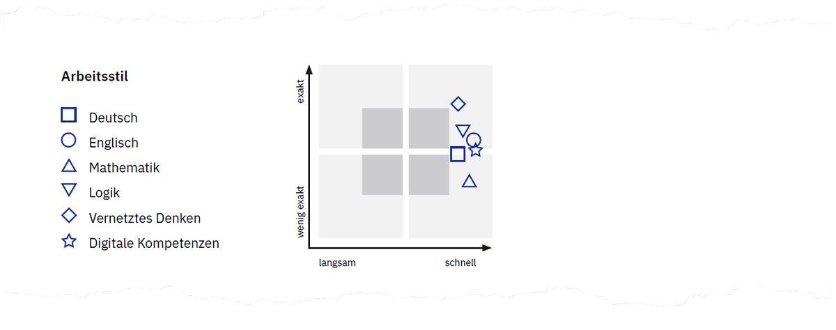 Abbildung 7. Arbeitsstildiagramm auf Seite 4 der Auswertung.